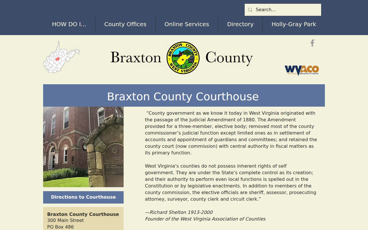 Braxton County civil docket courthouse in Sutton