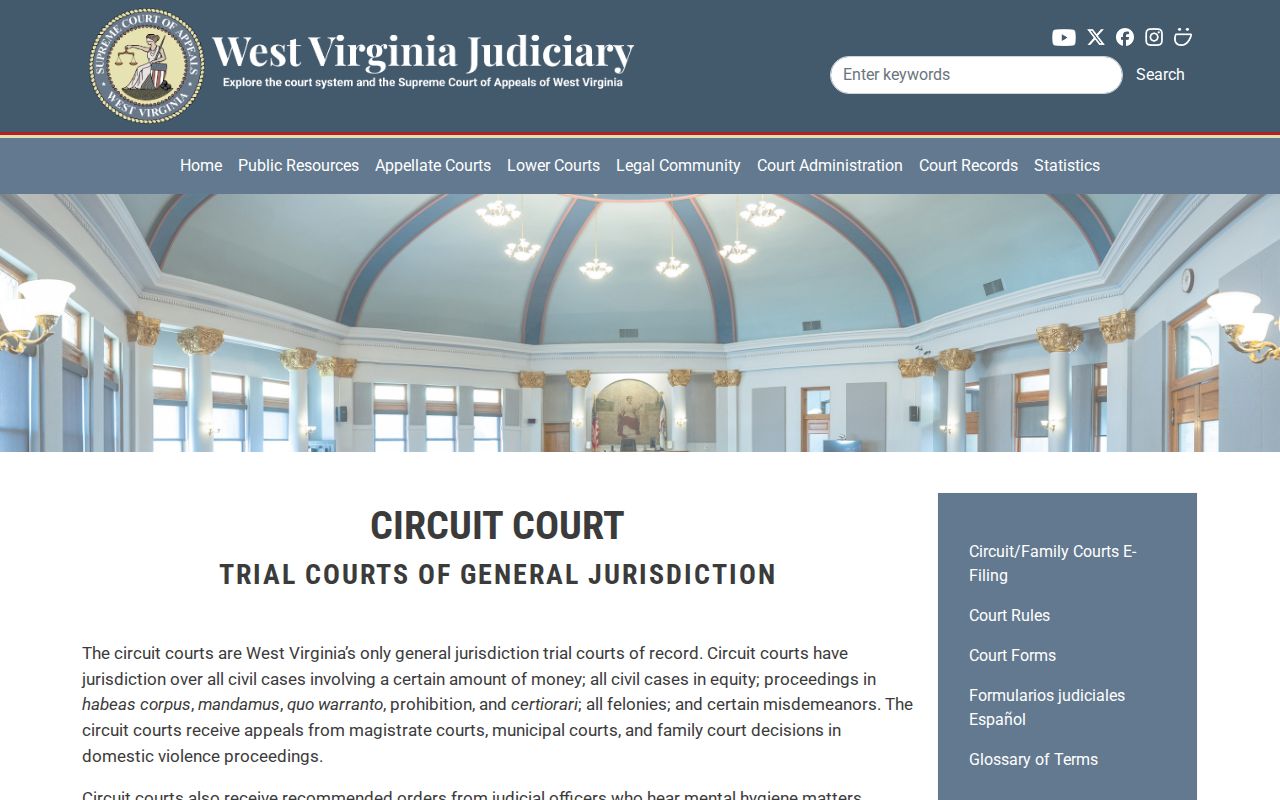 Braxton County court calendar Circuit Court information