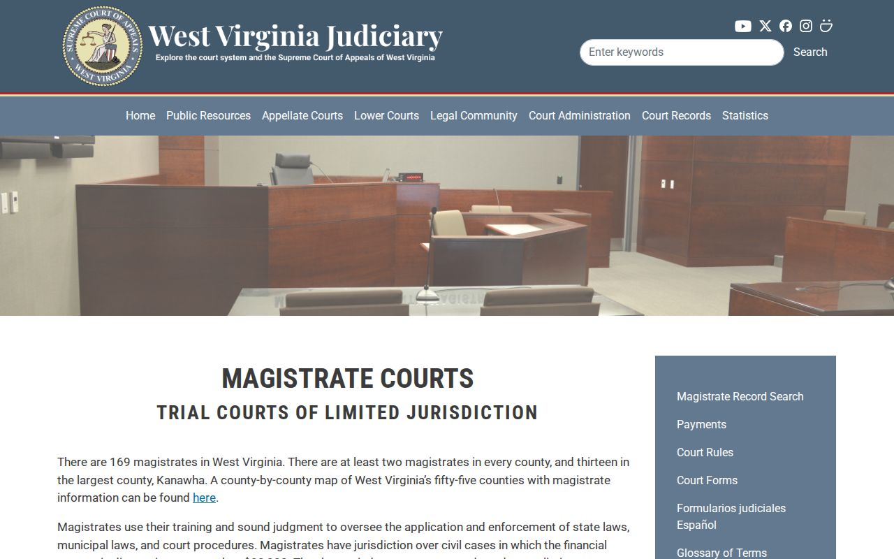 Braxton County court calendar Magistrate Court overview