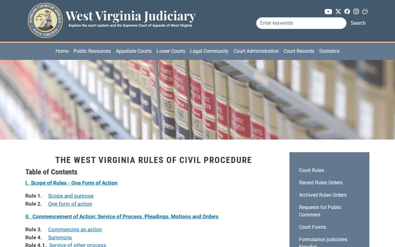 Braxton County case search Rule 79 civil docket rules
