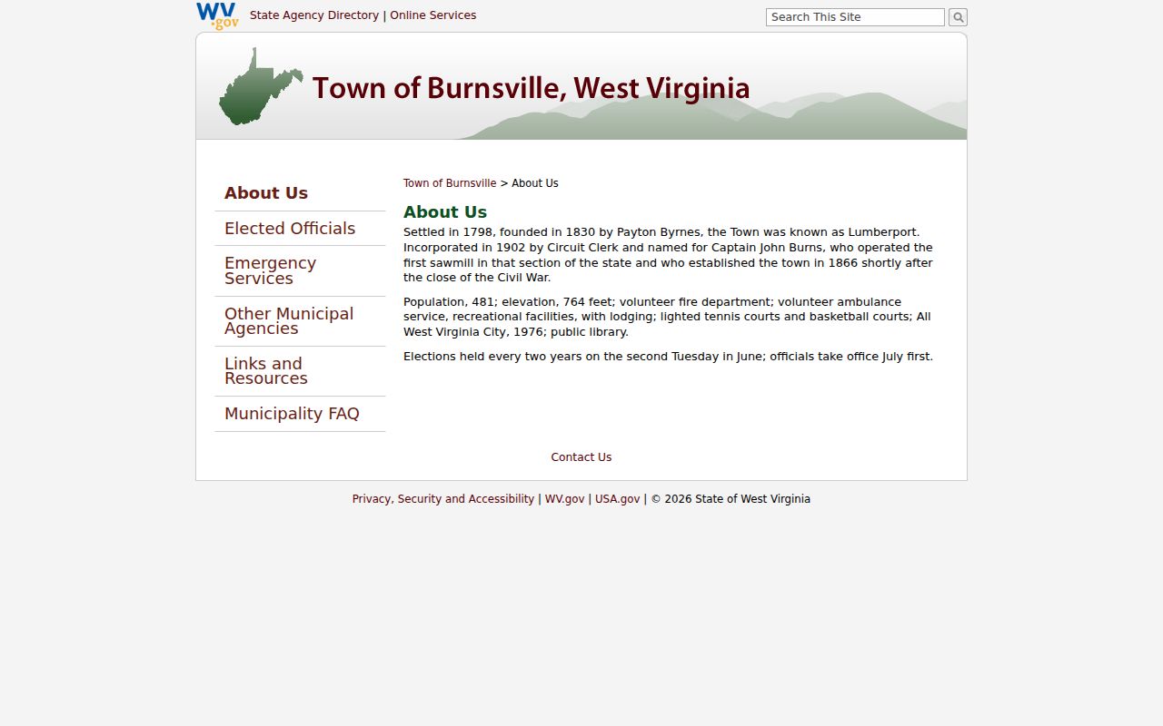 Burnsville court docket official town history source