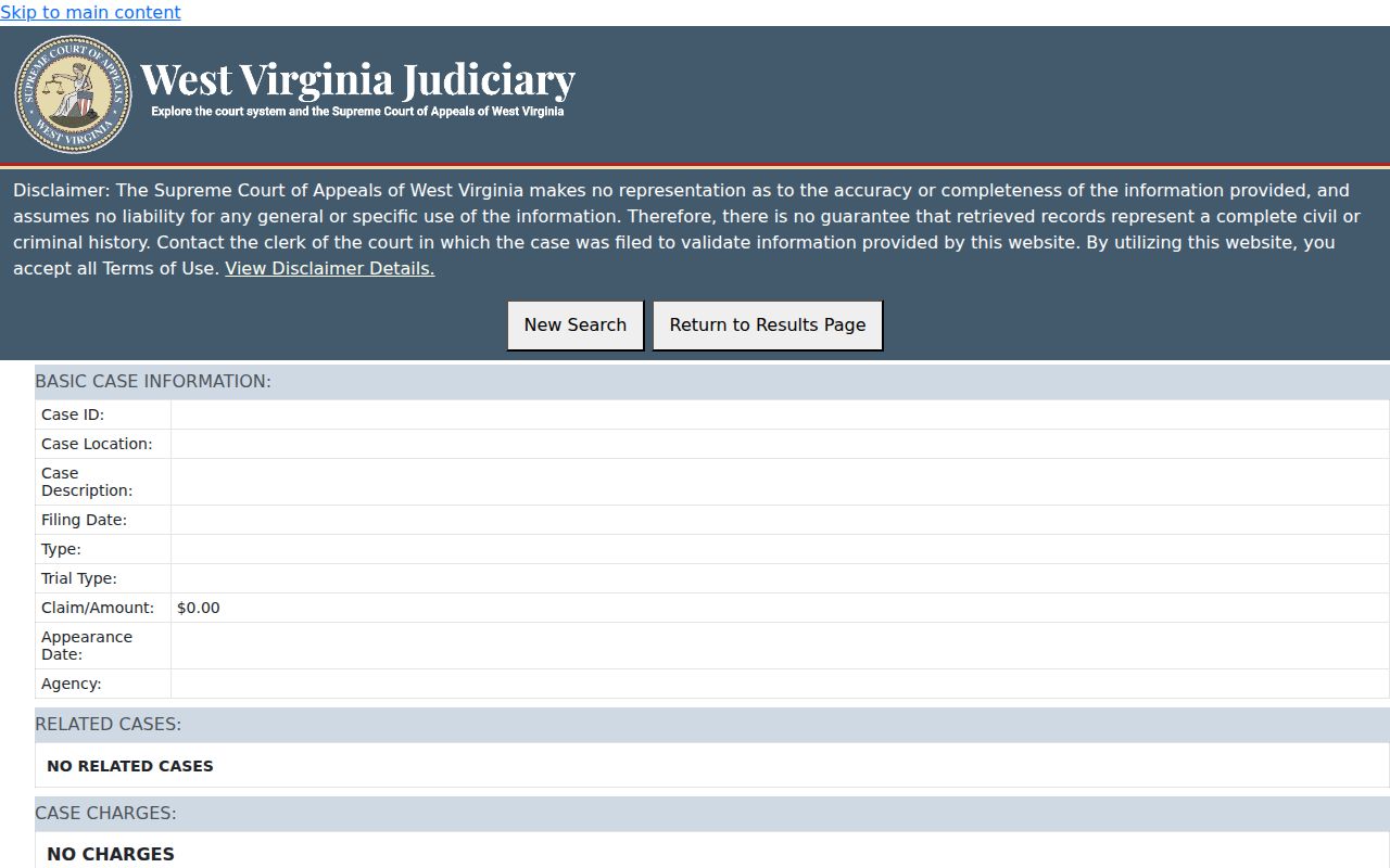 Braxton County court docket entry and event schedule example